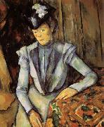 Paul Cezanne Ld Dame en bleu Sweden oil painting artist